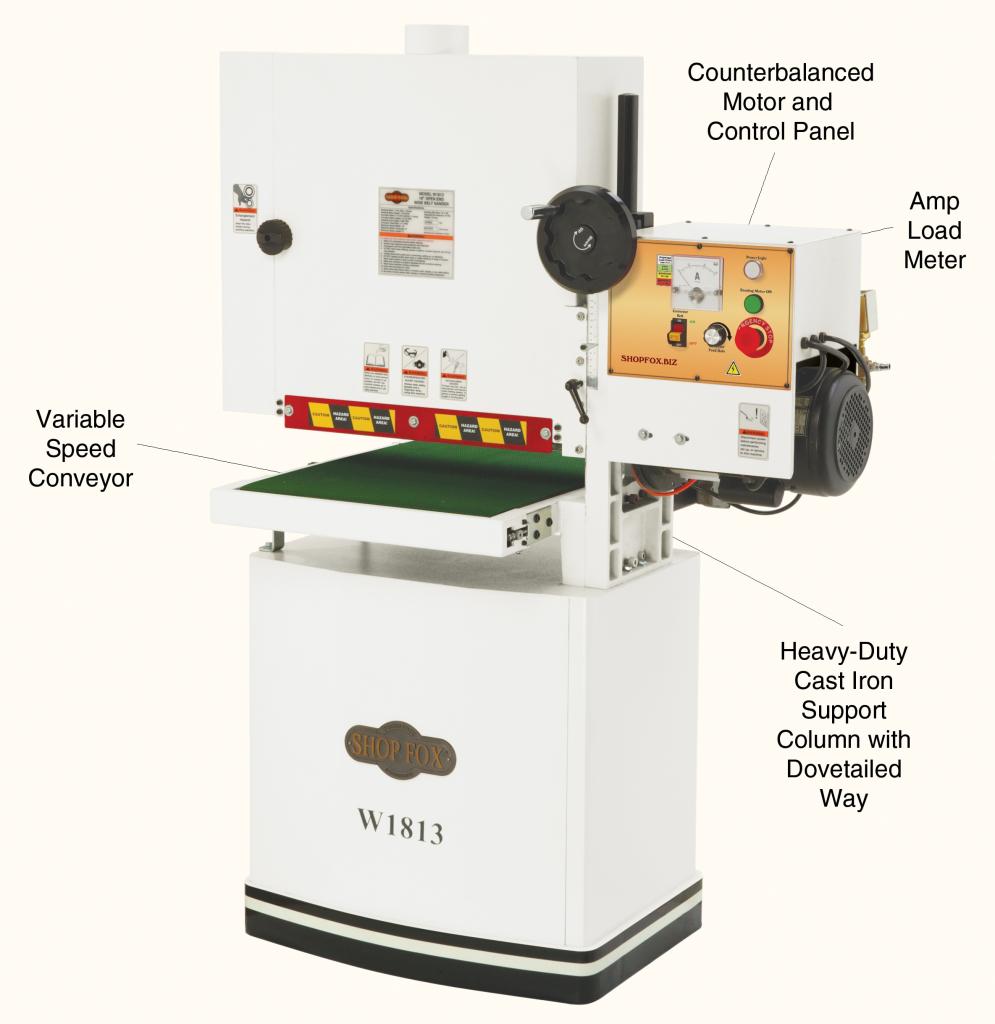 Shop Fox W1813 18Inch Open End Wide Belt Sander Power Combination
